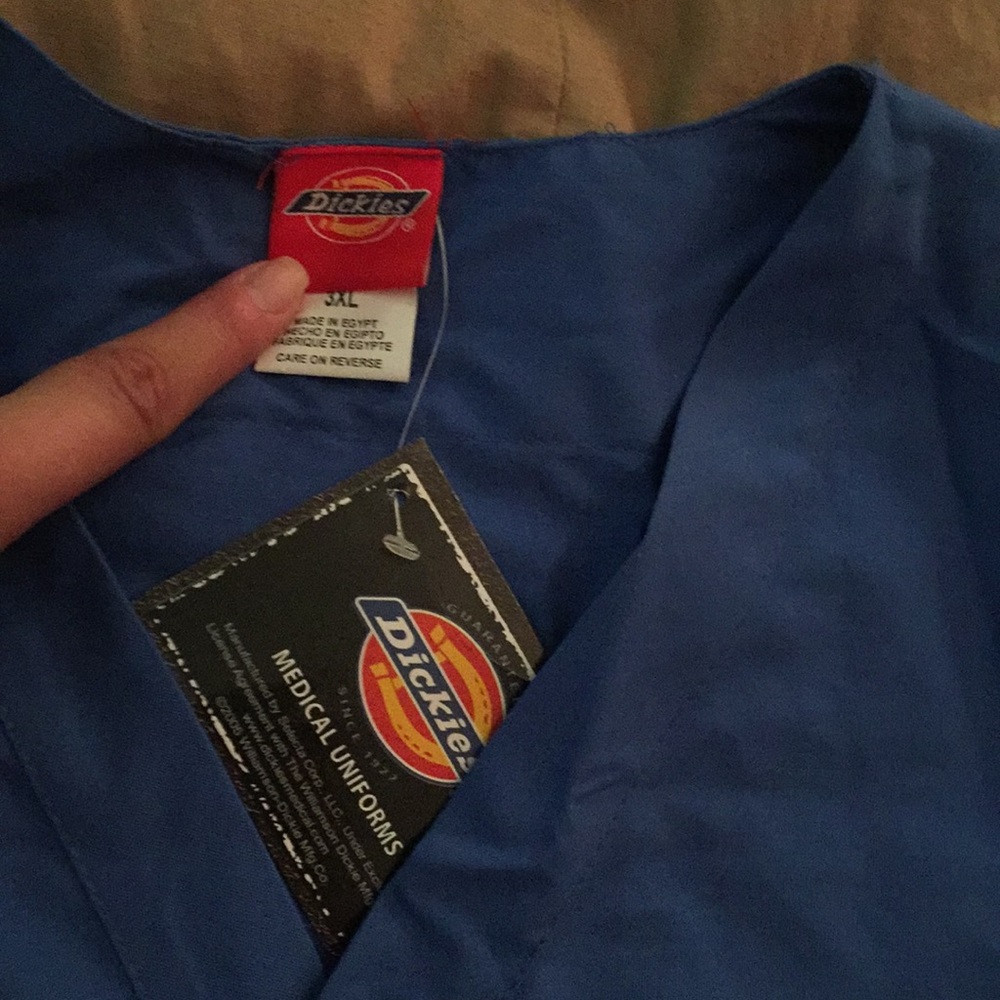 Blue scrub top 3x